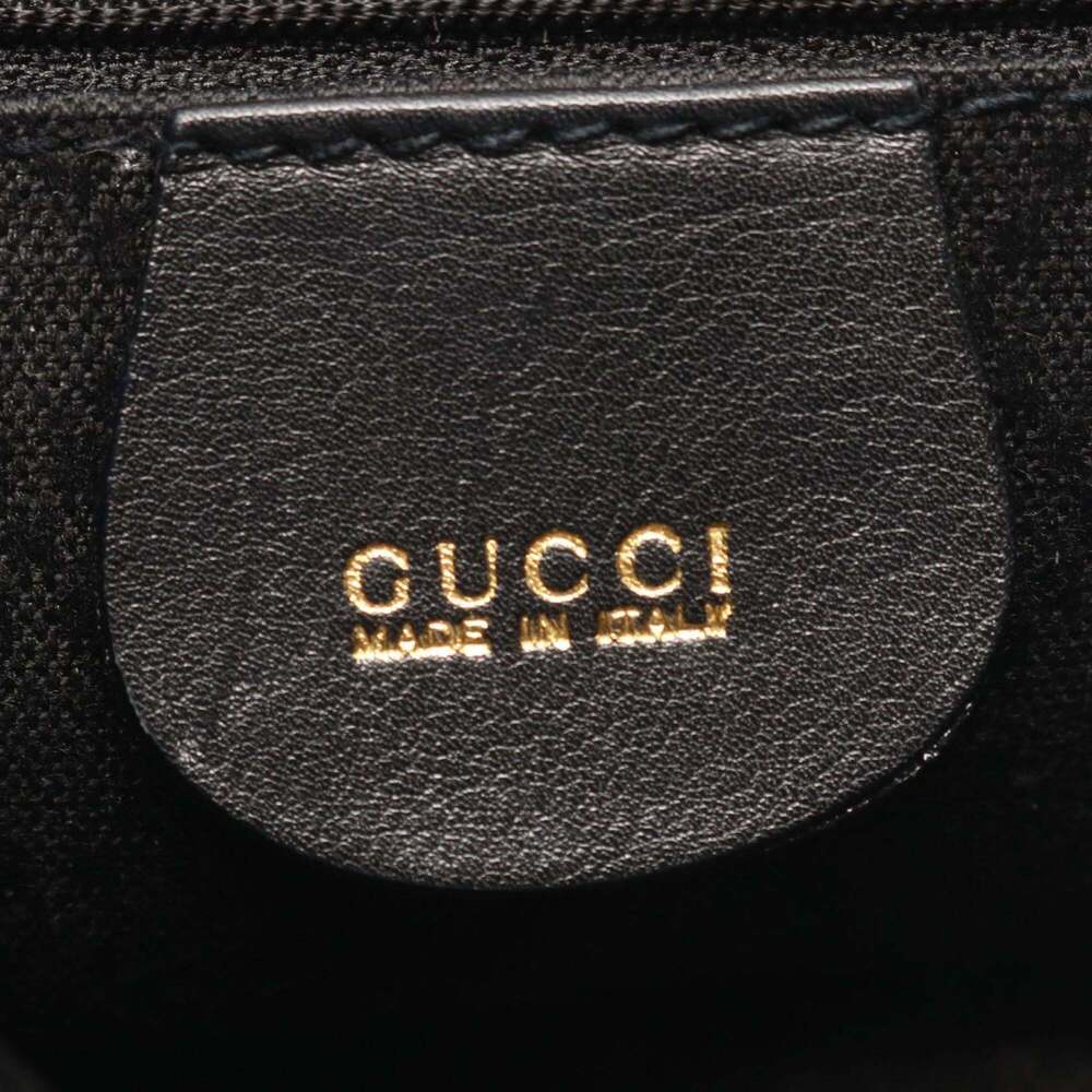 GUCCI Black Leather Bamboo Backpack - Picture 4 of 9